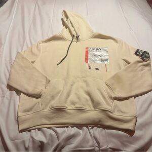 Southpole Hoodie Mens Large Cream Standard Graphic